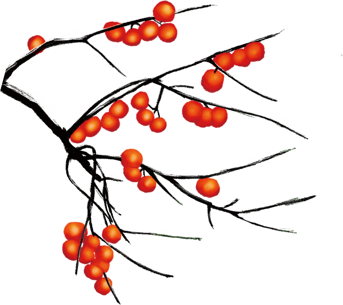 大雪节气红柿子海报印章制作指南